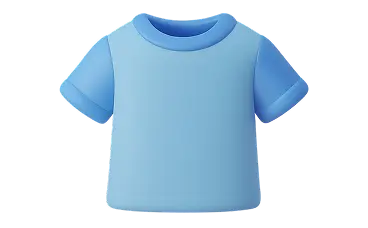 „3D-Animation: Symbol für lockere Kleidung im BabyBeach Indoor-Salzspielplatz.“